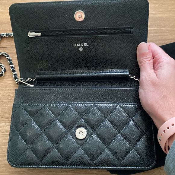 CHANEL WOC Wallet on chain black caviar quilted leather - Picture 3 of 7